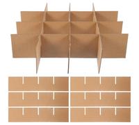 Homoyoyo Box Logistics Packaging: Parrett Storage Sturdy Cardboard Box Divider Partition Glass Packing Kit for Moving Shipping and Storage Shock Resistant Cardboard for Dishes and Glassware - 16 Cell