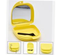 Homoyoyo Braces Storage Box Denture Case Mirror for Home Travel Office Storage Container Denture Box Retainer Case Random Color