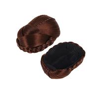 Homoyoyo Braided Chignon Hair Bun Wig Elegant Synthetic Fiber Hairpiece for Women for Weddings Proms and Daily Styling Easy to Use Volume Enhancer