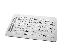 Homoyoyo Braille Alphabet Board with Raised Dots, Numbers and Punctuation, 4.7×7.25 Inch Tactile Learning Tool for Beginners and Visually Impaired, Braille Literacy and Practice