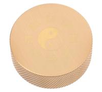 Homoyoyo Brass round Paperweight Solid Metal Decorative Office Desk Weight Chinese Calligraphy Accessory Heavy Brass Block for Artists Home Office Use