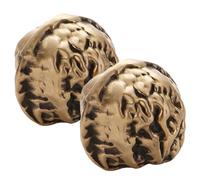 Homoyoyo Brass Walnut Hand Exercise Balls for Adults Solid Chinese Massage Baoding Balls for Hand Strength and Relaxation for Seniors 1 Pair