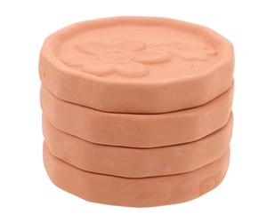 Homoyoyo Bread Warming Stones Natural Breathability 4pcs Round Terracotta and Pastry Insulation Sheets and Party Food Warmer Trays Prevents Bread from Drying for Kitchen Use