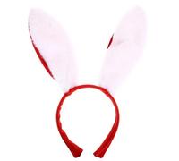 Homoyoyo Breathable Premium Bunny Ears Headband for Women Soft Rabbit Cosplay Accessory for Easter Halloween Party Costume Animal Headwear Fluffy Red Hairband