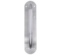 Homoyoyo Brushed Stainless Steel Large Round Pull Handle Thickened Design for Fire Doors and Wooden Push Pull Doors Suitable for Internal and External Use