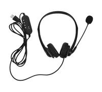 Homoyoyo Business Traffic Headset with Microphone for Computer, Call Center, Online Courses, etc. - Noise Cancelling, Over Ear Headphones with USB Connection - Black