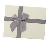 Homoyoyo Butterfly Bow Gift Box with White Lid Gray Base Versatile Candy Container and Festival Case for Birthday Valentines Day Anniversary Present Packaging