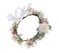 Homoyoyo Camellia Wreath Headband Artificial Floral Garland Hairband for Women Wedding Party Dance Accessories Comfortable Fit