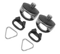 Homoyoyo Camera Triangle Hook Split Ring Set with 1/4 Screws, 4pcs Strap Ring Kit for Dslr and Mirrorless Camera Shoulder and Waist, Sturdy Fixing Accessories for Photographers