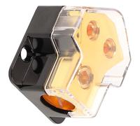 Homoyoyo Car Amplifier Distribution Block Zinc Alloy and Plastic Construction and 2 X 4ga Output Holes with 1 X 0ga Input to Reduce Clutter and Handle High Current for Truck and Boat Audio