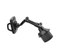 Homoyoyo Car Cup Holder Phone Mount Adjustable Long Gooseneck for Vehicle, Universal Cell Phone Holder and Cup Stand for Cars, Black