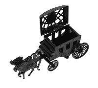 Homoyoyo Carriage Holding Case Treat Box Creative Elegant Black Storage with Adequate Capacity for Wedding Scenes Romantic Table Centerpiece