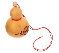 Homoyoyo Carved Gourd Wine Container Large Capacity Household Wine Pot with Smooth Surface Practical Feng Shui Home Decoration Accessory in Khaki