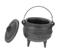 Homoyoyo Cast Iron Halloween Witch Cauldron Pot Offering Altar Prop for Haunted House Decor and Themed Parties