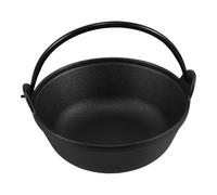 Homoyoyo Cast Iron Sukiyaki Pot 19Cm Japanese Hotpot Pan Thickened Iron Cauldron for Outdoor Cooking and Home Stew Soup Cookware