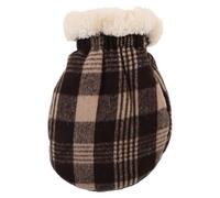 Homoyoyo Cast Protector Gloves Hand Cast Cover Polyester Thick Fleece-lined Plaid Integrated Support for Fracture Support Winter Elderly