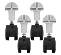 Homoyoyo Cat Cage Transport Wheels 4Pcs White Plastic Replacement Casters for Pet Carrier with Secure Fit and Practical Use