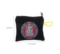 Homoyoyo Catholic Rosary Bag with Zipper Coin Pouch for Communion Rosary Holder Portable Religious Organizer for Travel Storage Case for Keepsakes