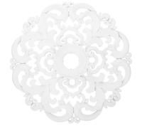 Homoyoyo Ceiling Rose PU Round Ceiling Medallion Cover: European Floral Cover Plate Medallion, Fixtures Fans, Chandeliers for Chandeliers, Residential & Commercial Interior Decor 31Cm White
