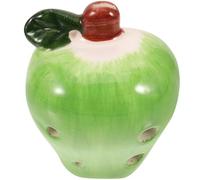 Homoyoyo Ceramic 6-hole Alto Ocarina for Beginners and Adults, Green Fruit-shaped Musical Instrument, Portable Folk Flute for Student Practice and Travel