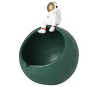 Homoyoyo Ceramic Astronaut Candy Bowl Multi-Functional Container with Cigarette Groove Lightweight Decorative Snack Dish for Home Party Tabletop and Decor