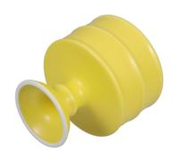 Homoyoyo Ceramic Candle Holder with High Footed Design Elevated Heat Resistant Votive and Dessert Cup in Yellow for Home Decor Wedding Halloween Table Decorations and Dining Use