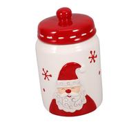 Homoyoyo Ceramic Canister with Lid Airtight Storage Jar for Tea Snacks Dried Fruit Kitchen Container with French Style Sealed Freshness for Home Cafe and Store Use