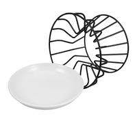 Homoyoyo Ceramic Cat Bowl Elevated Cat Food Bowl Stand for Pet Feeding Container Adorable Pattern for Daily Use