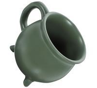 Homoyoyo Ceramic Cauldron Mug Olive Green Matte Halloween Brew Cup Unique Drinking Cup for Home Office Cafe Gift Ceramic Coffee Mug for Family Friends