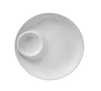 Homoyoyo Ceramic Dumpling Plate White Simple Style Food Serving Dish Elegant Dessert Plate for Dining Table Decoration and Snack Serving