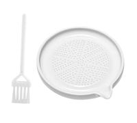 Homoyoyo Ceramic Food Grinding Bowl with Brush Manual Complementary Food Maker for Garlic Ginger Potatoes Ergonomic Design Kitchen Utensil for Easy Juicing and Crushing