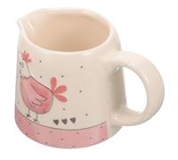 Homoyoyo Ceramic Milk Pitcher White Creamer Jug for Coffee Tabletop Serving, Individual 250ml Liquid Creamer Container Suitable for Home and Cafe Use