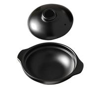 Homoyoyo Ceramic Rice Cooking Pot for People Heat-resistant Stove Top Griddle with Energy-gathering Bottom Casserole for Braised Chicken and Soup Easy-clean Kitchenware