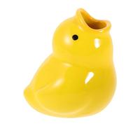 Homoyoyo Ceramic Toothbrush Holder Cute Duck Bathroom Organizer for Adults and Clean Ceramic Material Playful Cartoon Design for Home and Travel Bathroom Decor