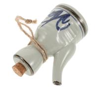 Homoyoyo Ceramic Vinegar Dispenser Japanese Style Smooth Sauce Pot for Home Kitchen Use Reusable Sealed Lid and Practical Capacity