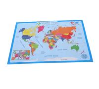 Homoyoyo Children’s World Map Poster for Classroom Decoration, Large Educational Map of Countries and Flags, Illustrated Geography Learning Chart for Kids and Preschool Random Style