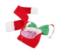 Homoyoyo Christmas Dog Hat and Scarf Pet Head Cover for Puppies Comfortable Durable Warm Accessories for Holiday Photo Shoots and Festive Parties