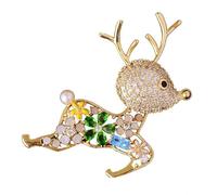 Homoyoyo Christmas Elk Brooch Lightweight Decorative Animal Pin for Womens Clothing Party Wedding Banquet Accessories Stylish Festive Corsage