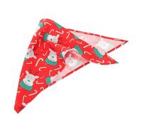 Homoyoyo Christmas Pet Triangle Bib Bandana for Dogs and Cats Single Cotton Saliva Towel Scarf with Red Reindeer Design Easy to Clean Holiday Accessory for Puppy and Pet Parties