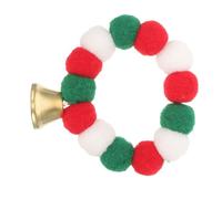 Homoyoyo Christmas Plush Pet Collar with Bells Small Dog and Cat Neckwear Soft Elastic Holiday Accessory for Puppies and Kittens Comfortable and Durable Festive Collar