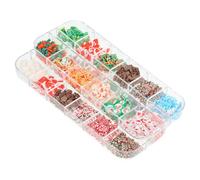 Homoyoyo Christmas Polymer Clay Nail Decor Xmas Elements Design for Holiday Manicure Nail Art Pieces Decors