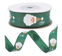 Homoyoyo Christmas Santa Ribbon Durable DIY Wrap Ribbon for Wrapping and Ornament Crafting with Bright Colors and Smooth Texture