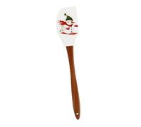 Homoyoyo Christmas Silicone Butter Scraper with Hanging Adorable Red Scarf Snowman Design Handled Baking Spatula for Cake Cream Mixing Butter Spreading Kitchen Utensil