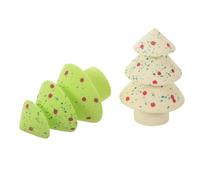 Homoyoyo Christmas Tree Shaped Makeup Sponges with Glitter Star Ball Design Soft and Face Blender for Effortless Foundation Blending Suitable for All Skin Types Festive Holiday Gift for
