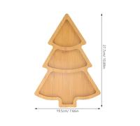 Homoyoyo Christmas Tree Shaped Wooden Snack Tray Multi-Compartment Wood Plate for Appetizers Fruits and Desserts Household Party Serving Dish