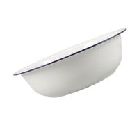 Homoyoyo Classic Enamel Foot Bath Basin with Vintage Edge Spacious Portable Foot Soaking Tub for Home and Salon Use Easy Clean Smooth Surface Foldable Design for Relaxing Pedicure and