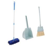 Homoyoyo Cleaning Set with Childsized Broom and Mop, Plastic and Stainless Steel Material, Pretend Play in Kindergarten Pretend Play and Household Chores