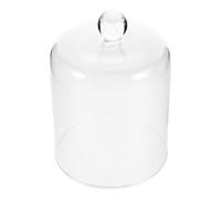 Homoyoyo Clear Glass Dome Terrarium with Lid Decorative Bell Jar for Preserved Flowers Dried Flower Display Lipstick Holder Versatile Home and Office Decor