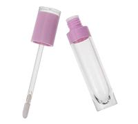 Homoyoyo Clear Lip Gloss Tubes with Wand - 8ml Empty Lip Gloss Containers for Makeup and Travel - 4pcs Reusable Lip Balm Bottles Ideal for Organic Lip Gloss Base Elegant Purple Design