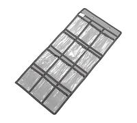 Homoyoyo Clear Pockets Hanging Organizer for Classroom and Home Storage Multi Use Over the Door Pouch for Cell Phones Calculators and Jewelry Compartment Design Grey